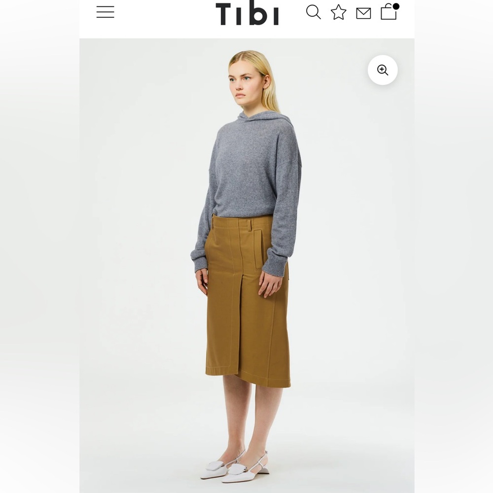 Tibi sculpted cotten pitch skirt nwt sz 8